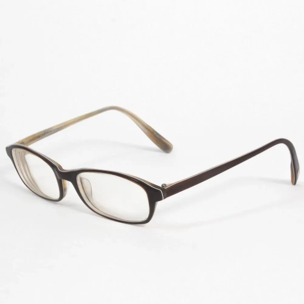 Oliver Peoples Hamilton Eyeglasses Frames Brown Acetate Rectangular 47.5-18-140